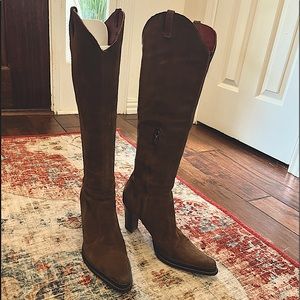 Donald J Pliner suede brown boots sz 8M
